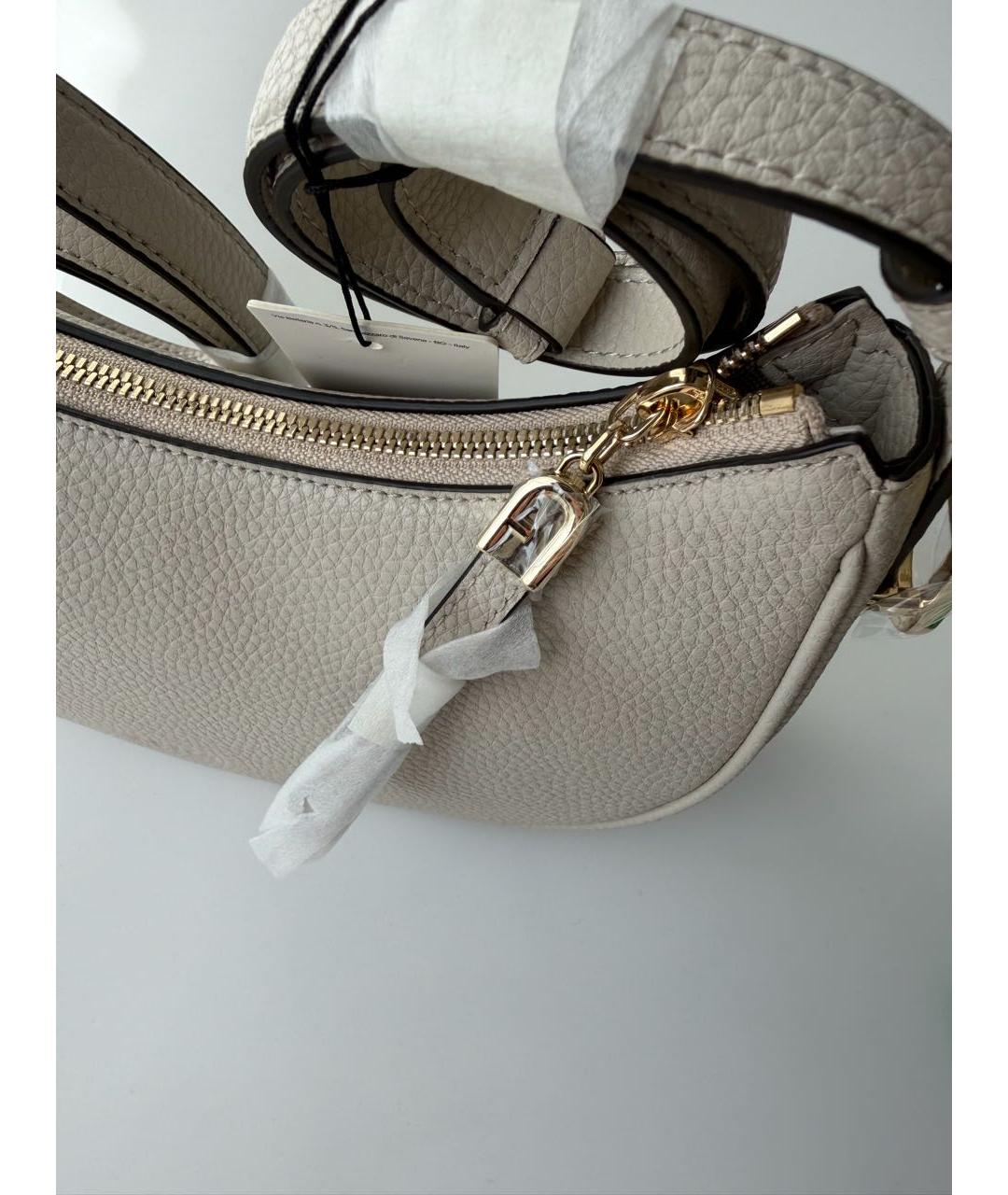 FURLA Бежевая кожаная сумка через плечо, фото 2