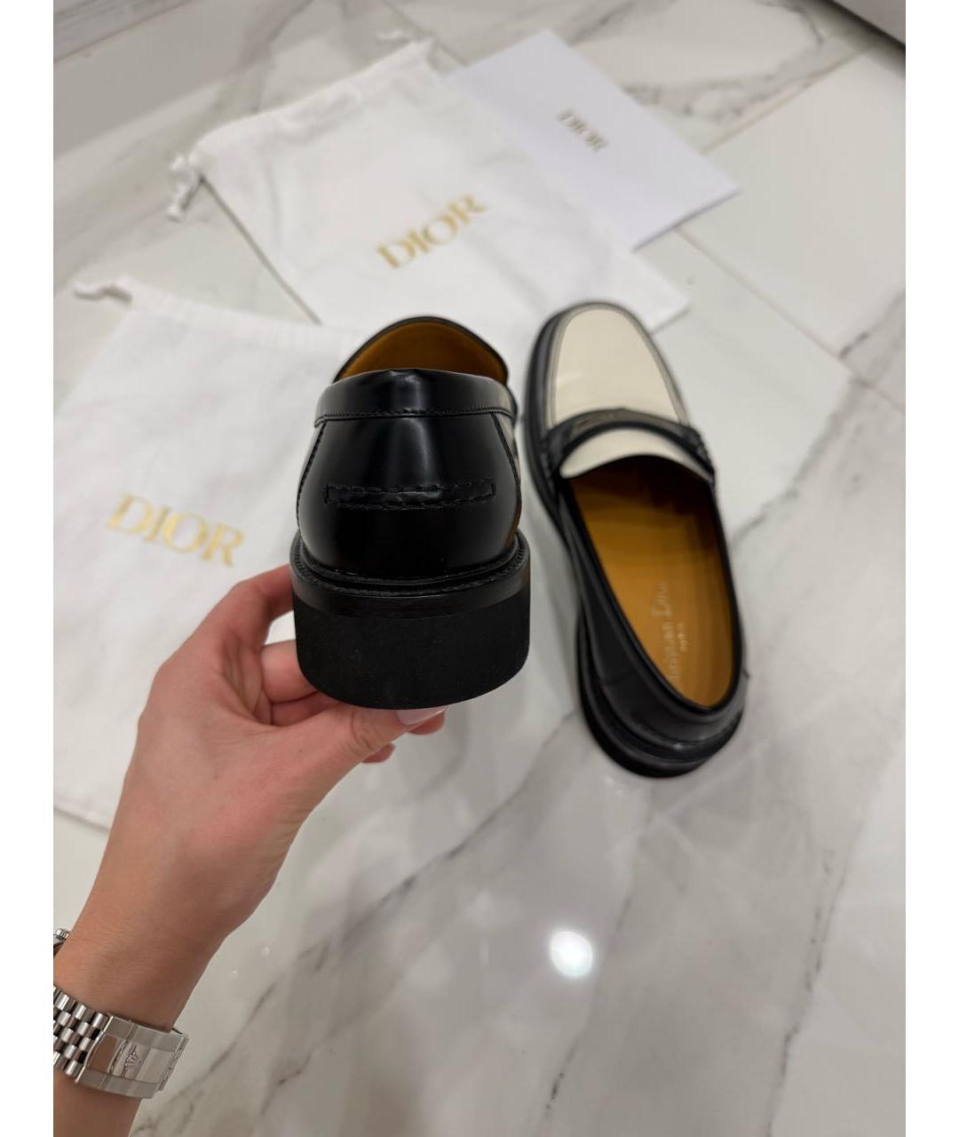 CHRISTIAN DIOR Кожаные лоферы, фото 8