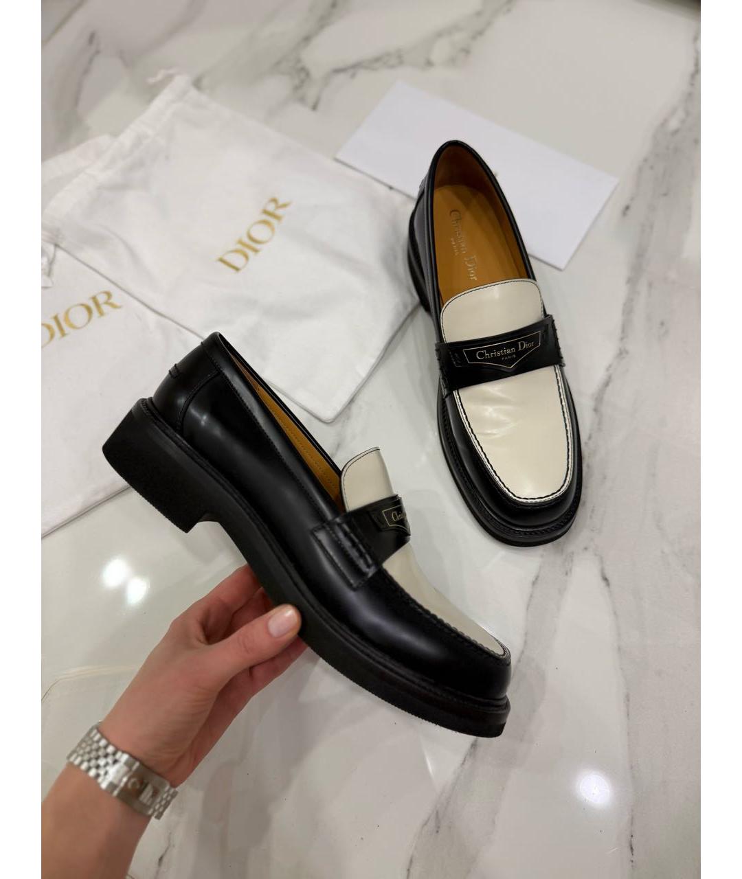 CHRISTIAN DIOR Кожаные лоферы, фото 9