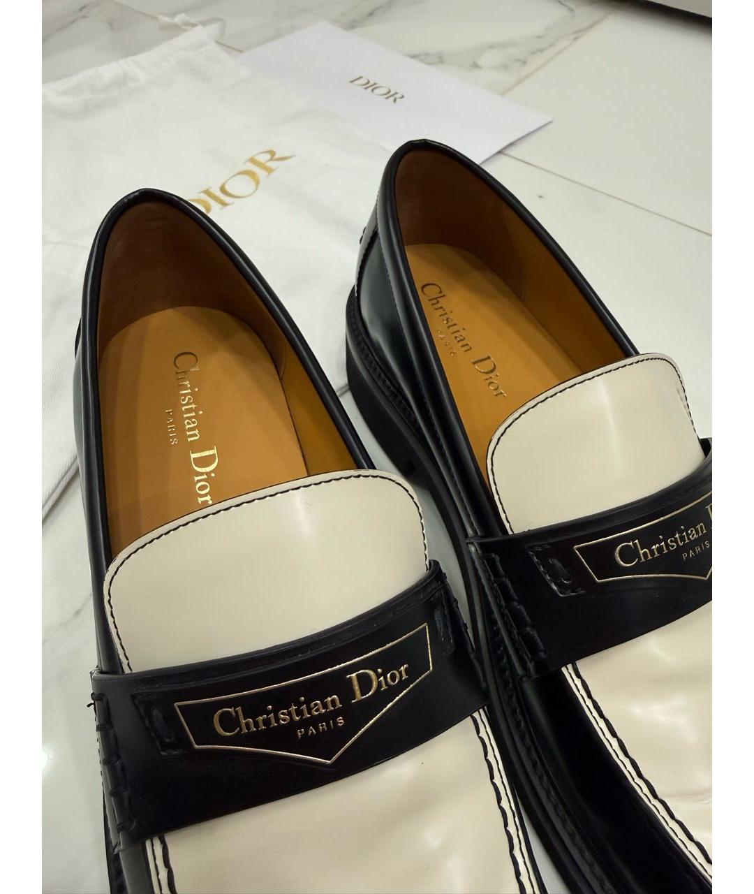 CHRISTIAN DIOR Кожаные лоферы, фото 6
