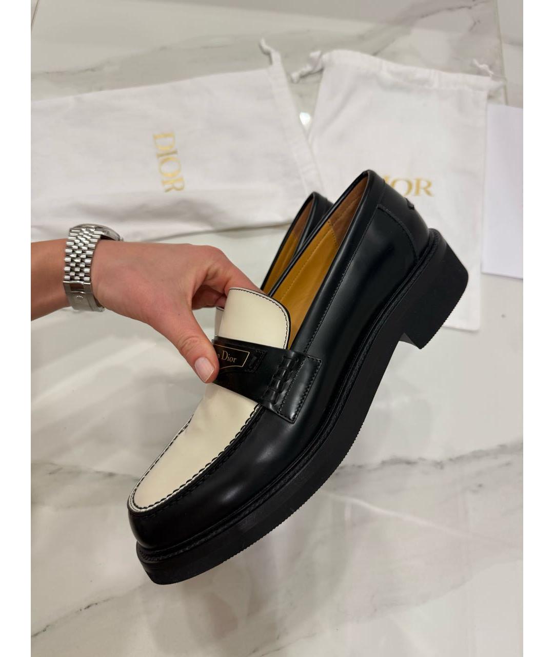 CHRISTIAN DIOR Кожаные лоферы, фото 7