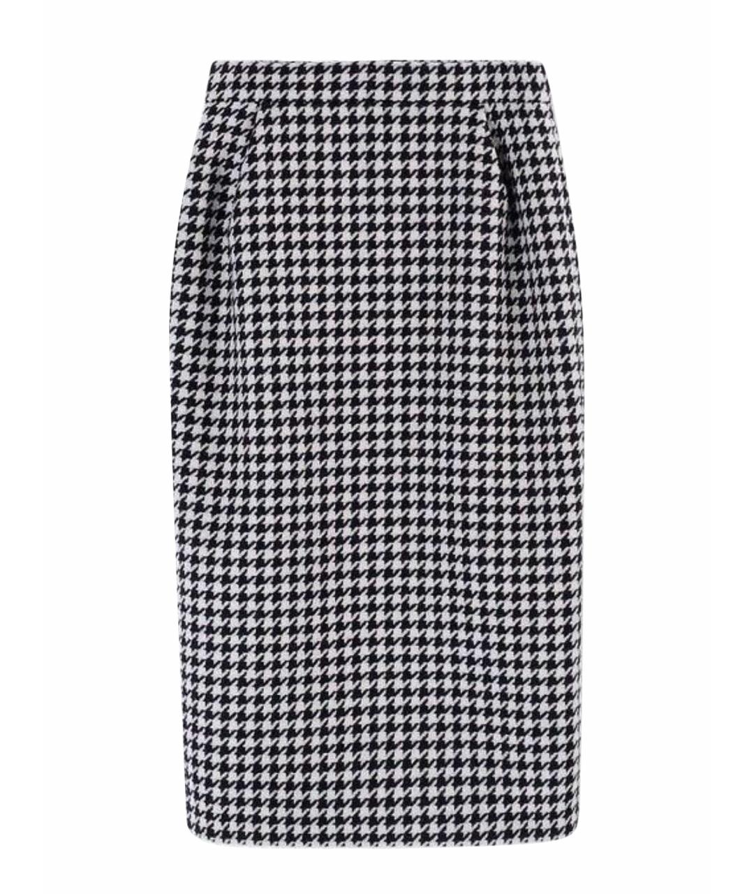 MAX MARA Черная шерстяная юбка миди, фото 1