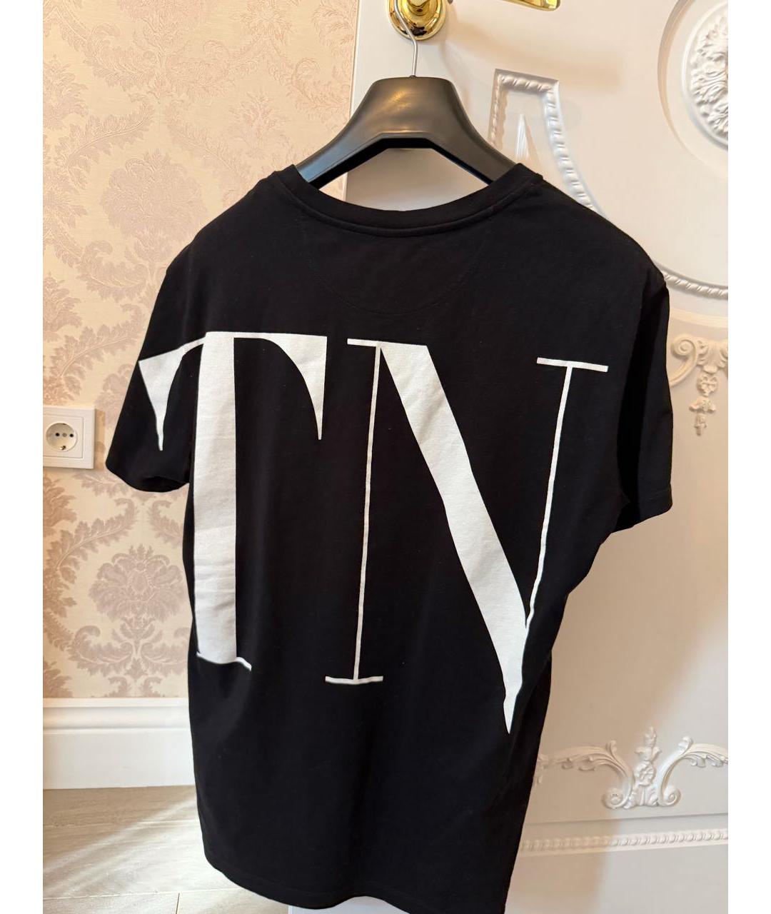 VALENTINO Черная хлопковая футболка, фото 2