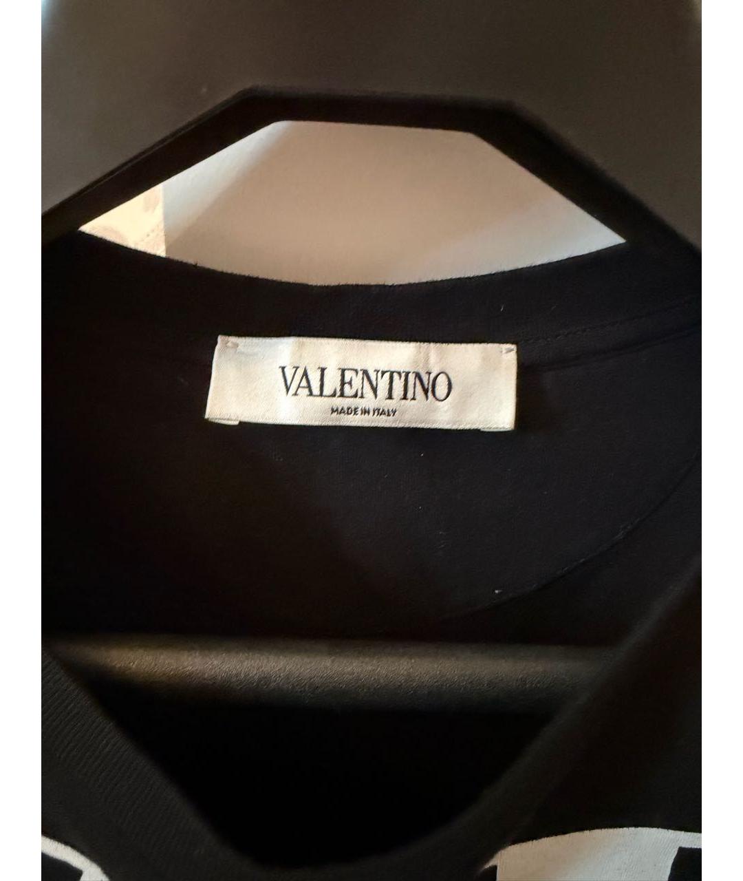 VALENTINO Черная хлопковая футболка, фото 3