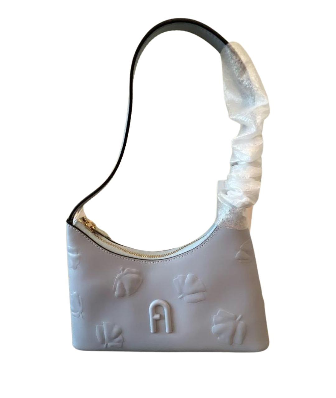 FURLA Голубая кожаная сумка на плечо, фото 1