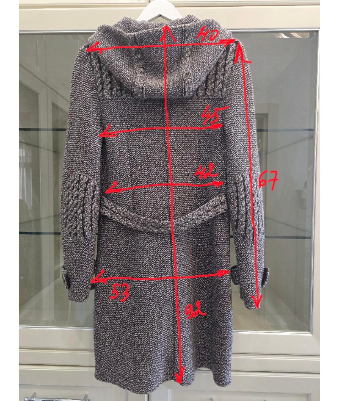 CHRISTIAN DIOR Коричневое шерстяное пальто, фото 9