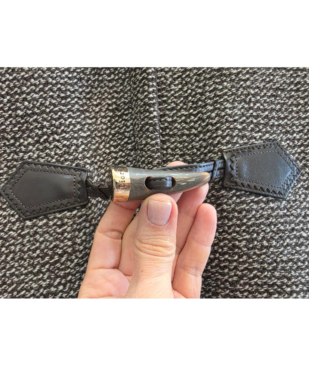 CHRISTIAN DIOR Коричневое шерстяное пальто, фото 3