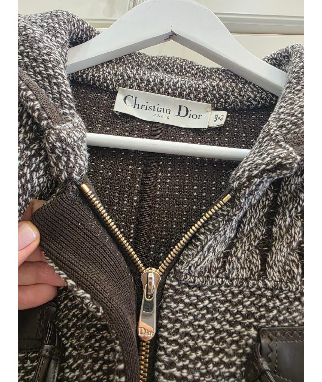 CHRISTIAN DIOR Коричневое шерстяное пальто, фото 5