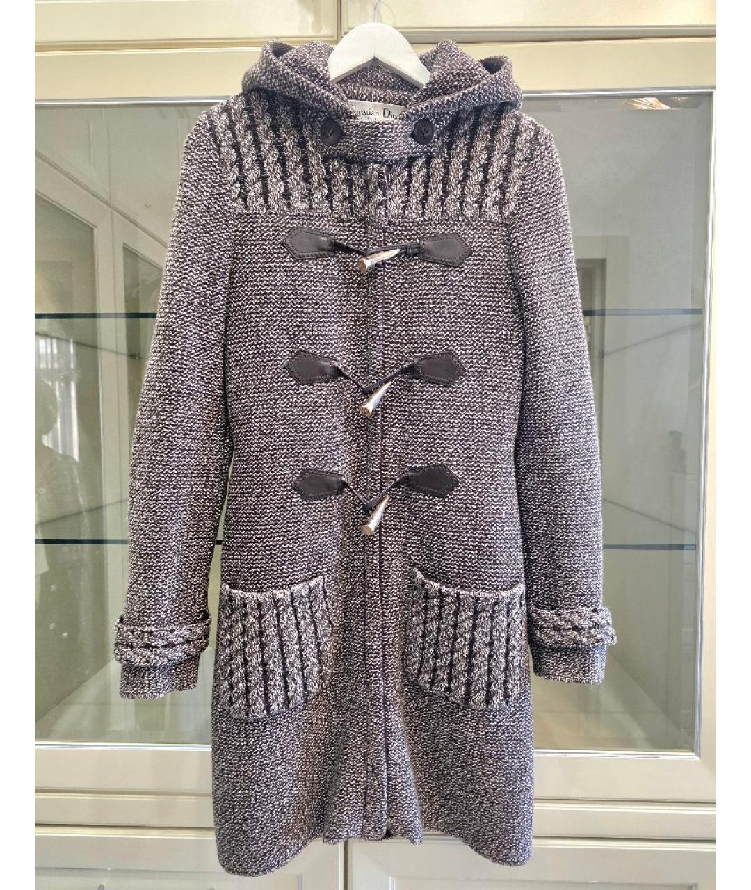 CHRISTIAN DIOR Коричневое шерстяное пальто, фото 10