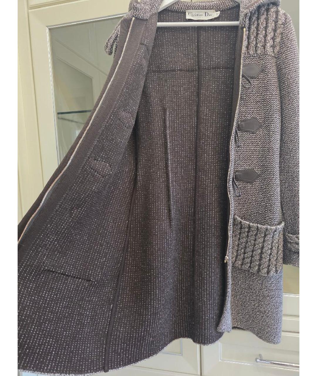 CHRISTIAN DIOR Коричневое шерстяное пальто, фото 6