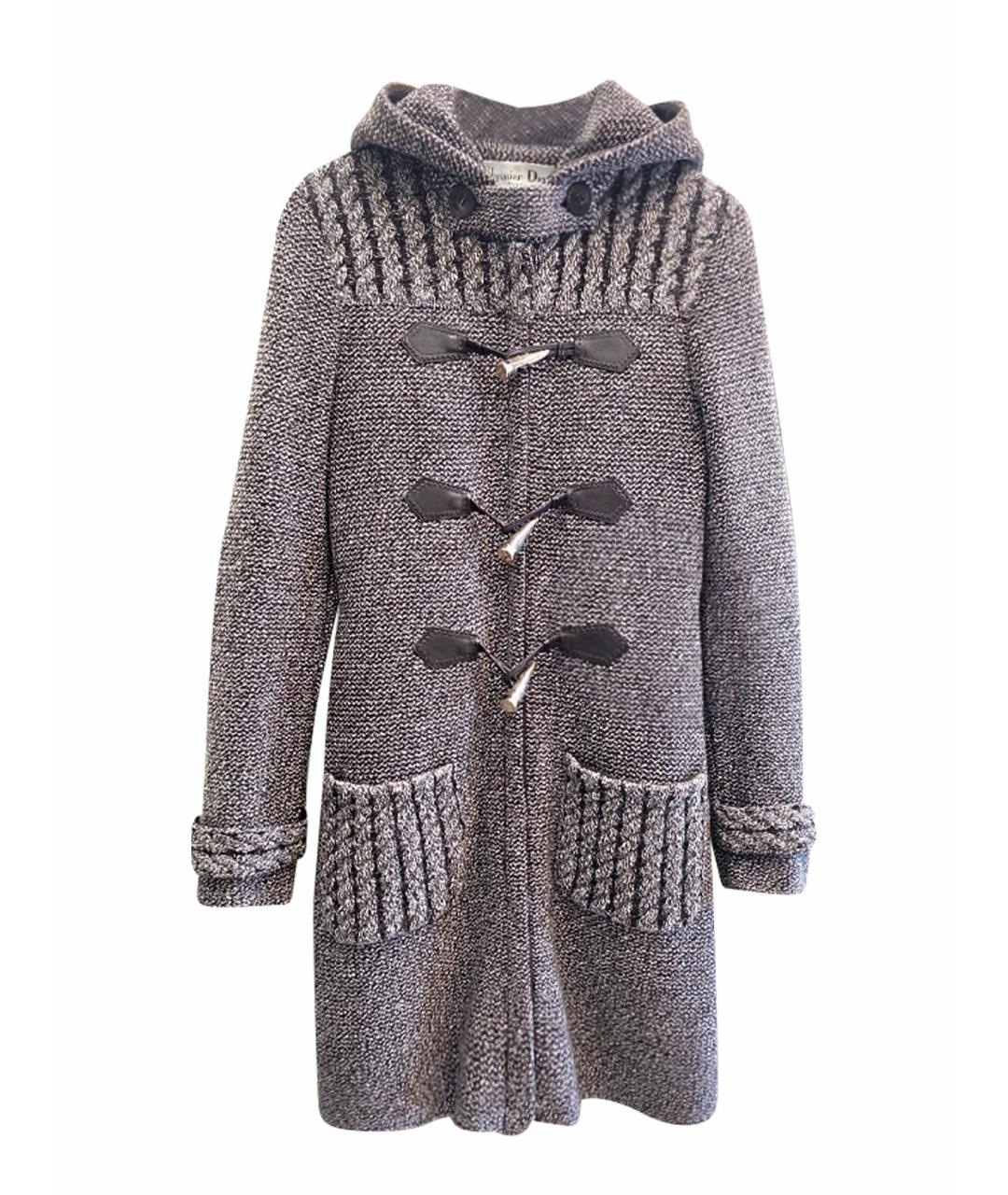 CHRISTIAN DIOR Коричневое шерстяное пальто, фото 1