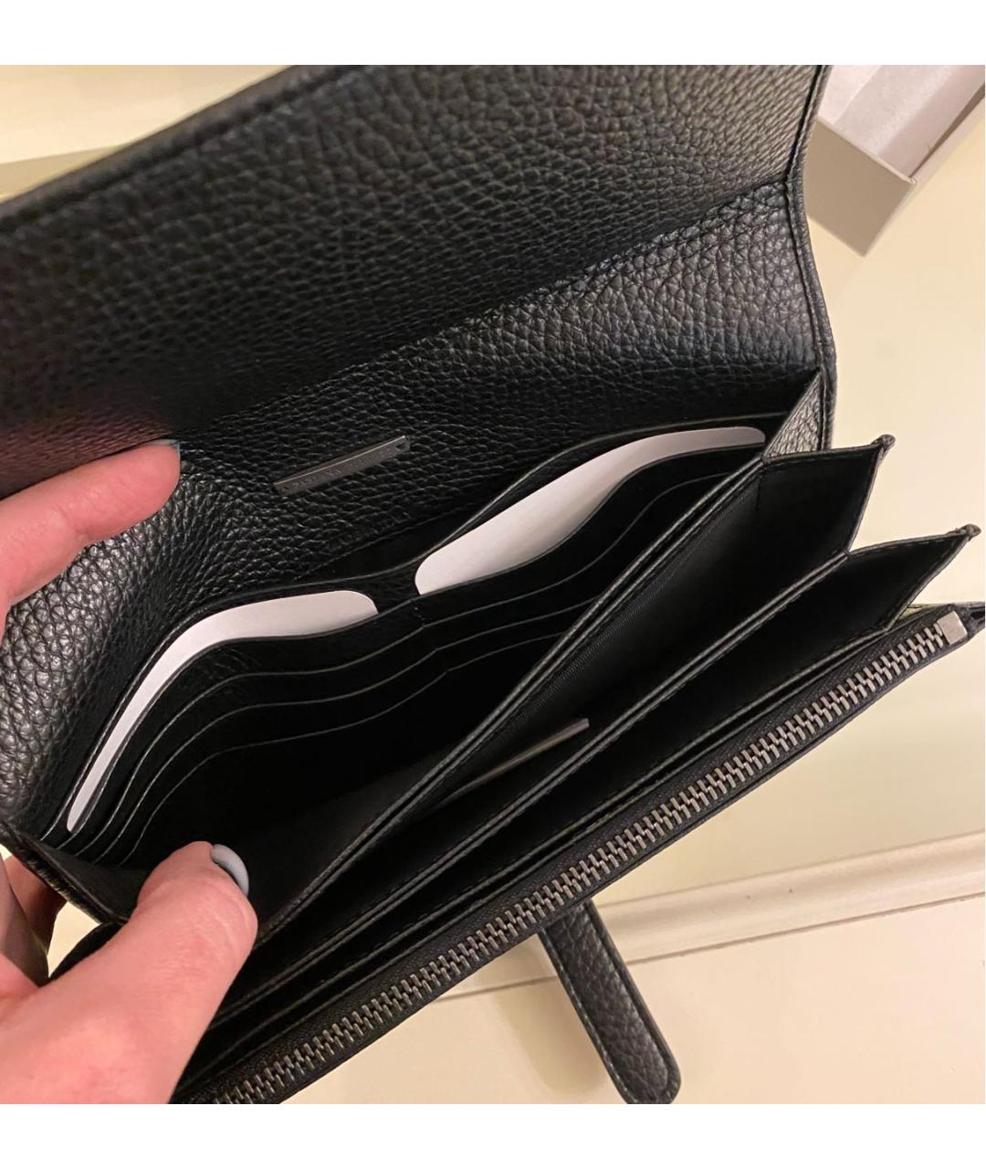 FABIANA FILIPPI Черный кожаный кошелек, фото 8