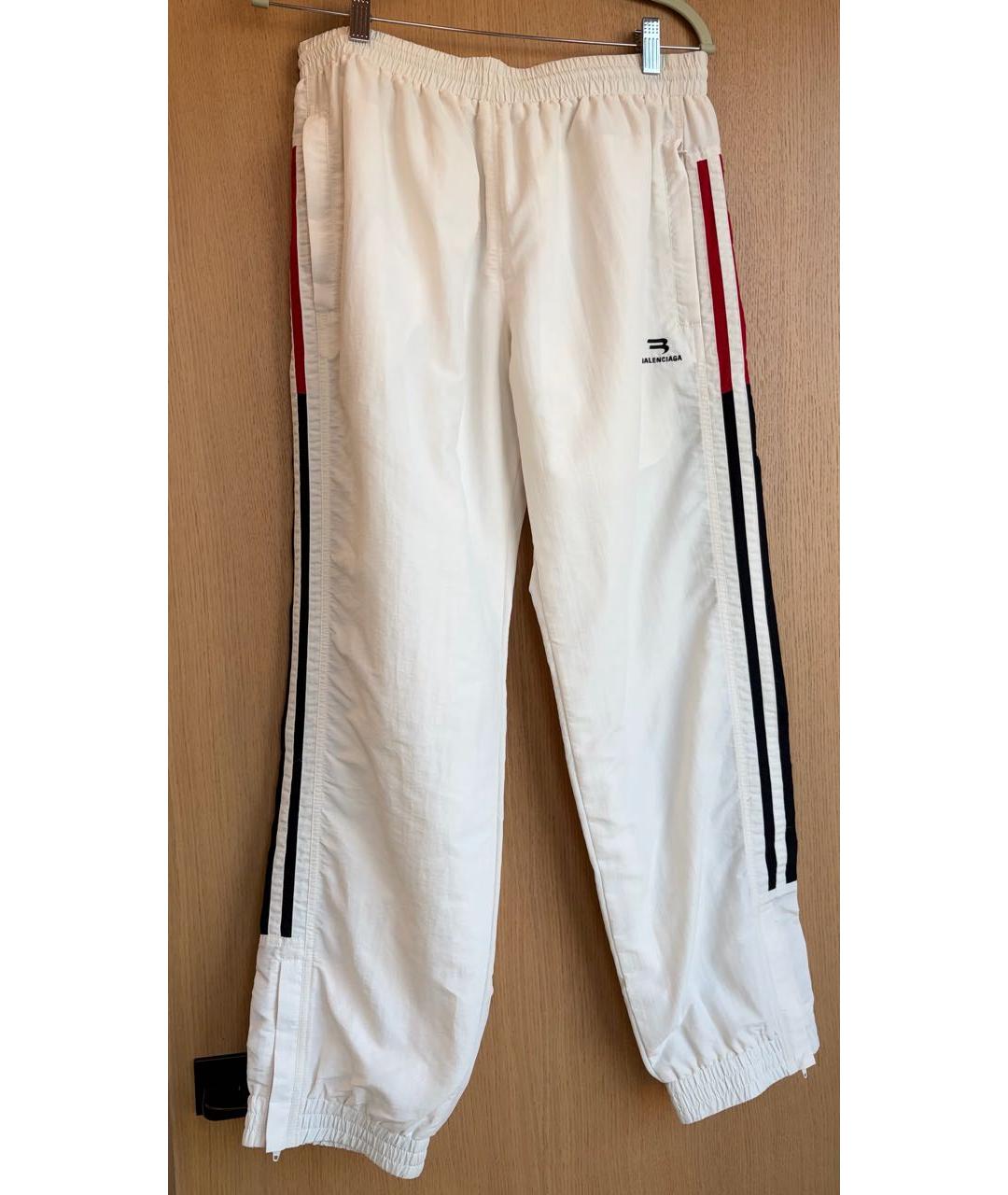 BALENCIAGA Белые полиэстеровые спортивные брюки и шорты, фото 8