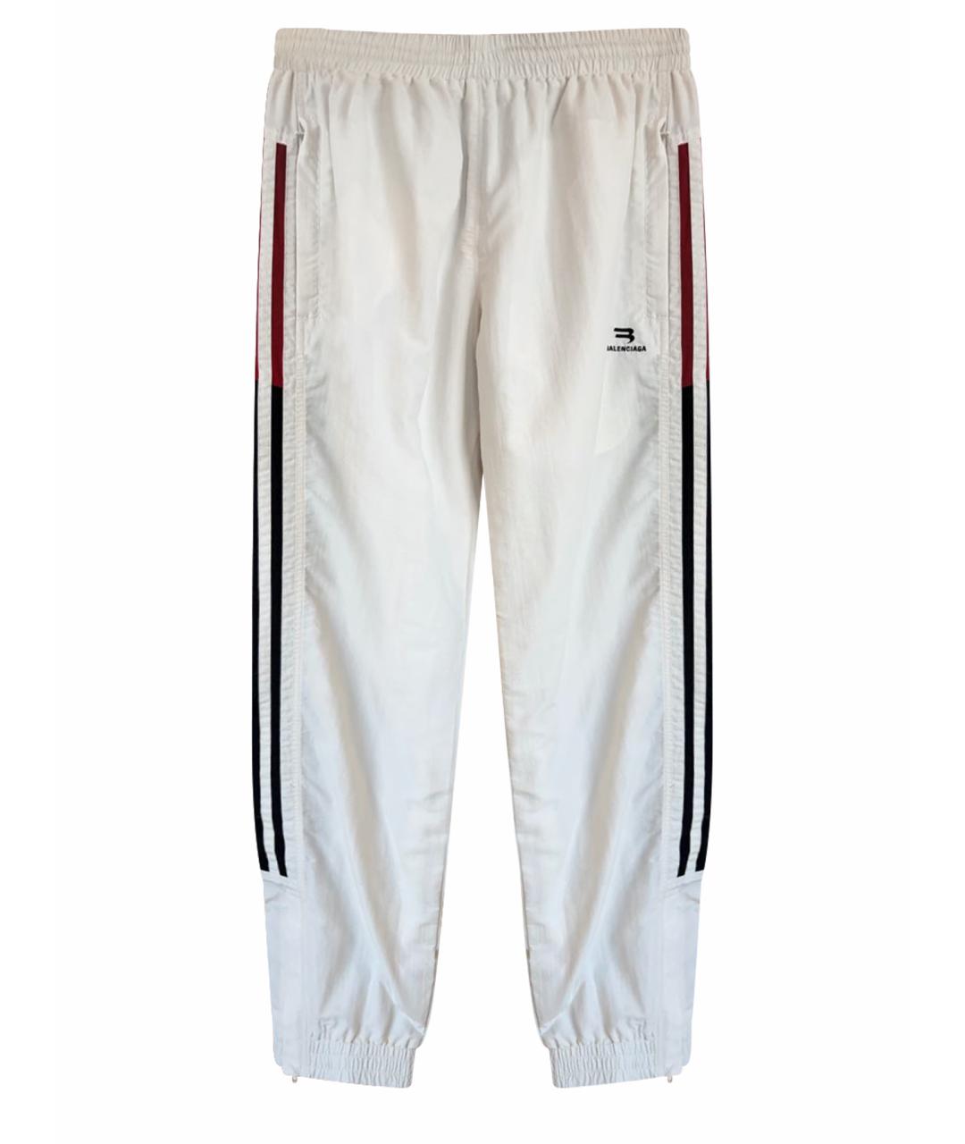 BALENCIAGA Белые полиэстеровые спортивные брюки и шорты, фото 1