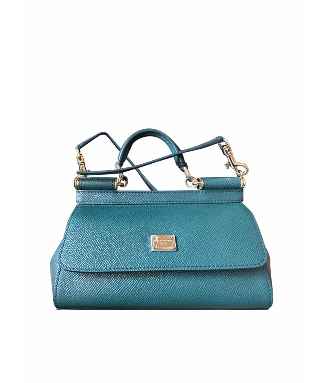 DOLCE&GABBANA Зеленая кожаная сумка через плечо, фото 1