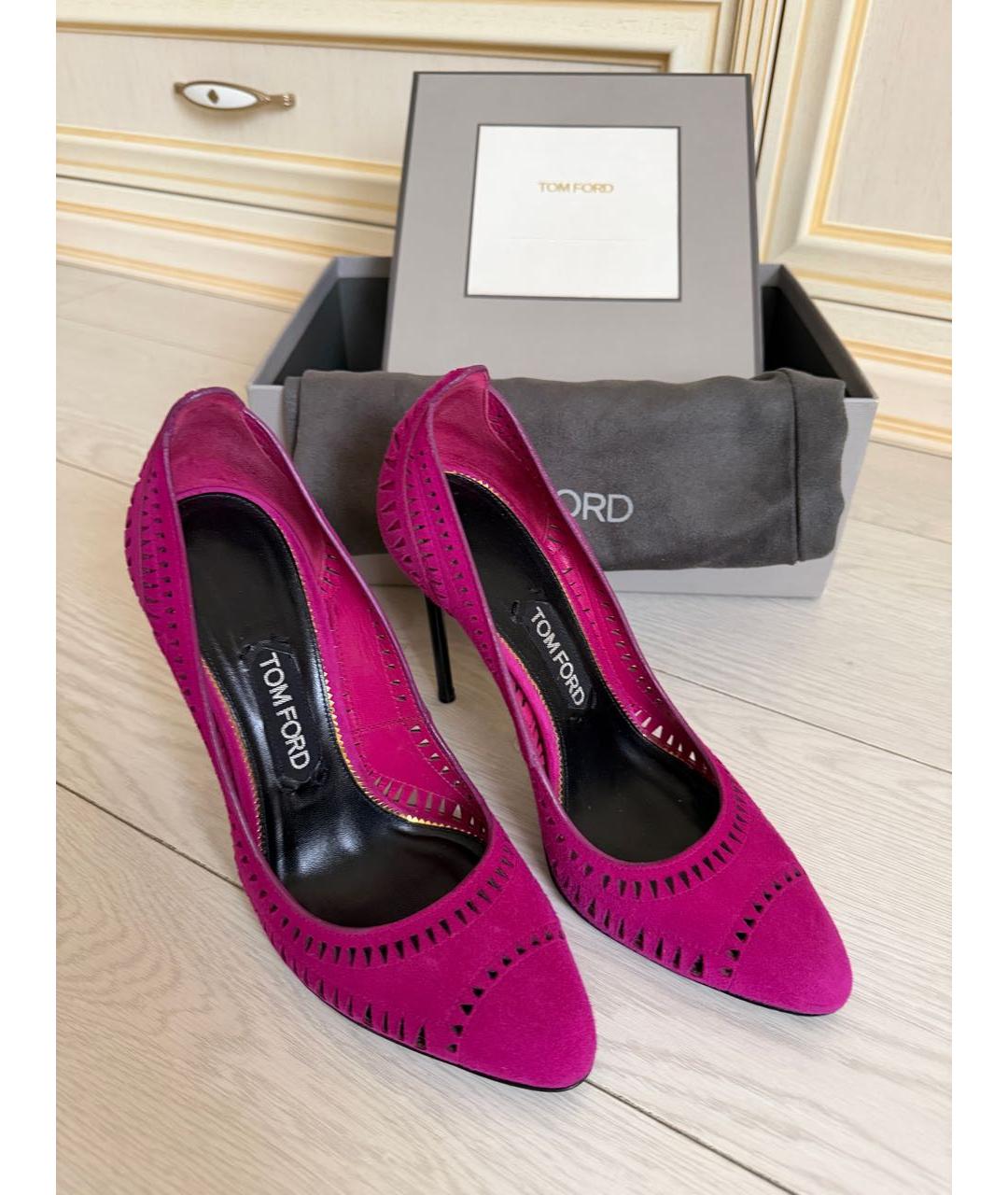 TOM FORD Фуксия замшевые туфли, фото 2