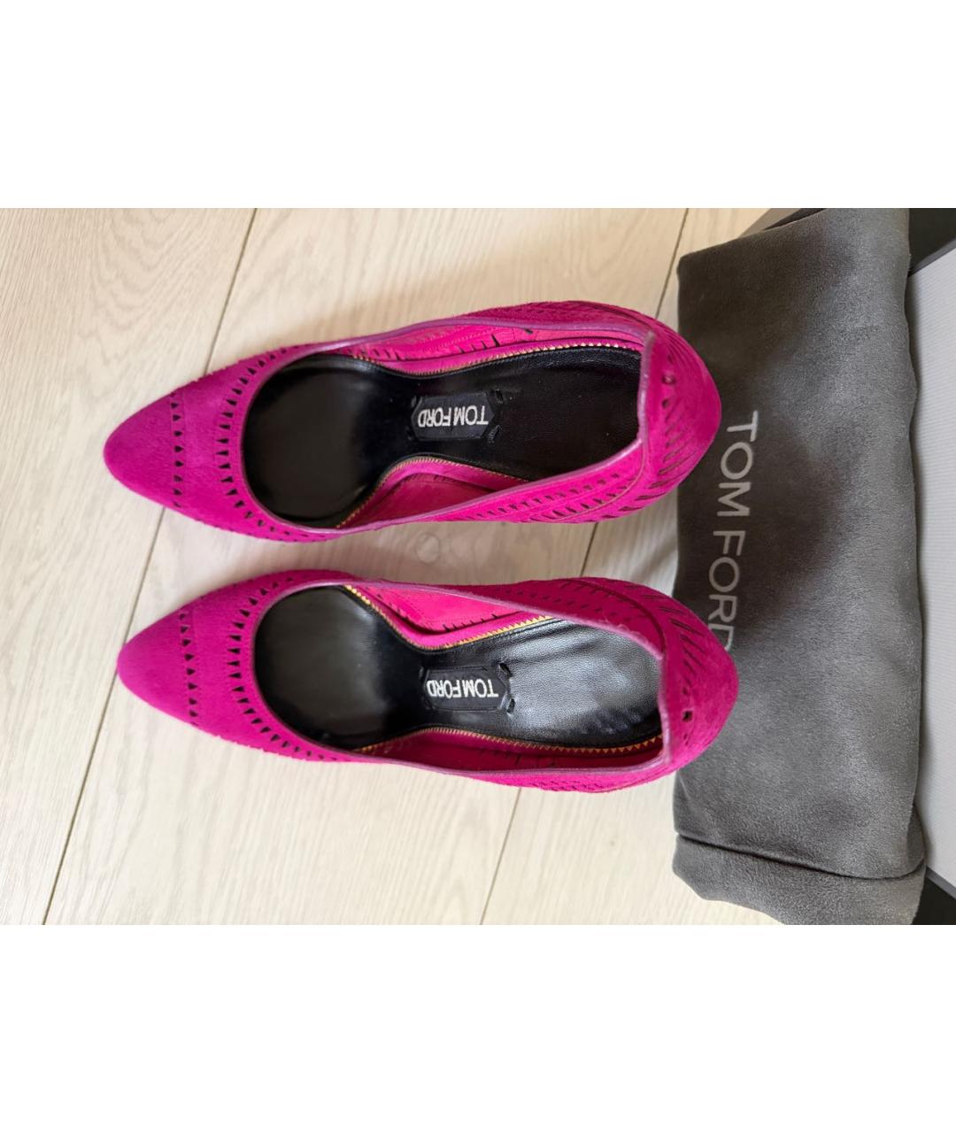 TOM FORD Фуксия замшевые туфли, фото 3