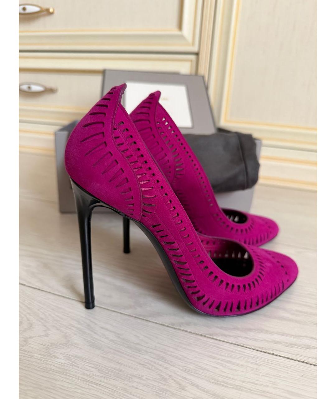 TOM FORD Фуксия замшевые туфли, фото 5
