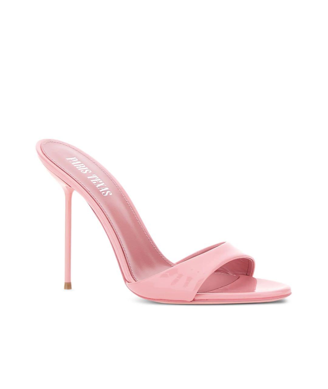 PARIS TEXAS Розовые босоножки из лакированной кожи, фото 9