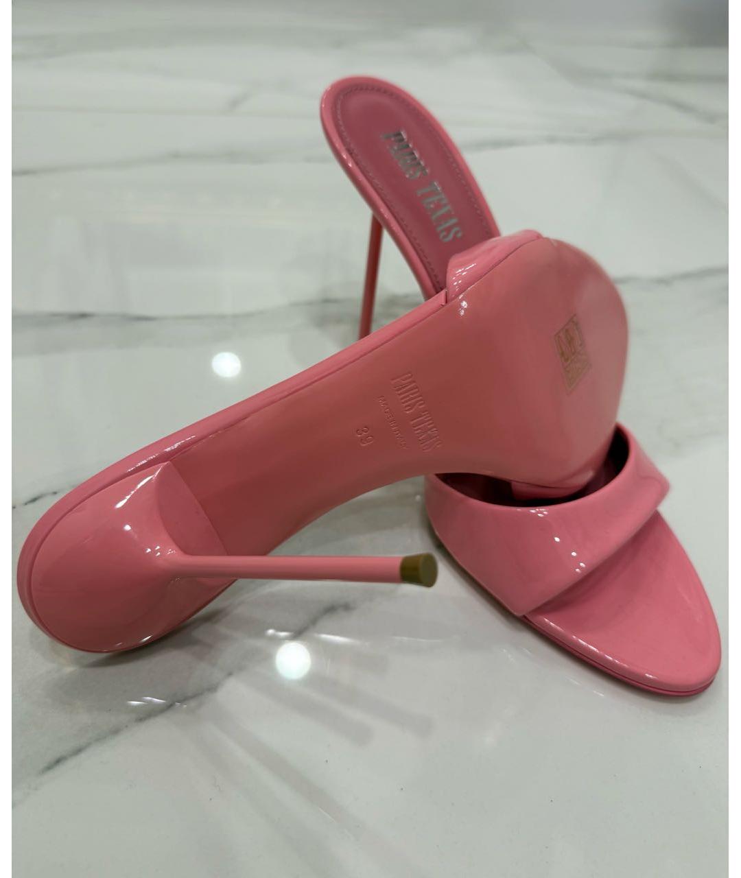 PARIS TEXAS Розовые босоножки из лакированной кожи, фото 6