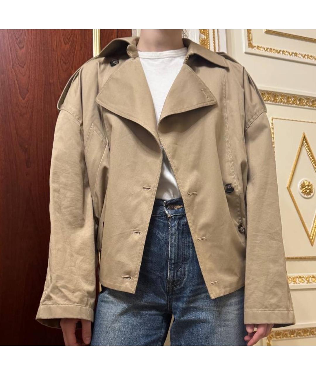 LOEWE Бежевый хлопковый тренч/плащ, фото 6