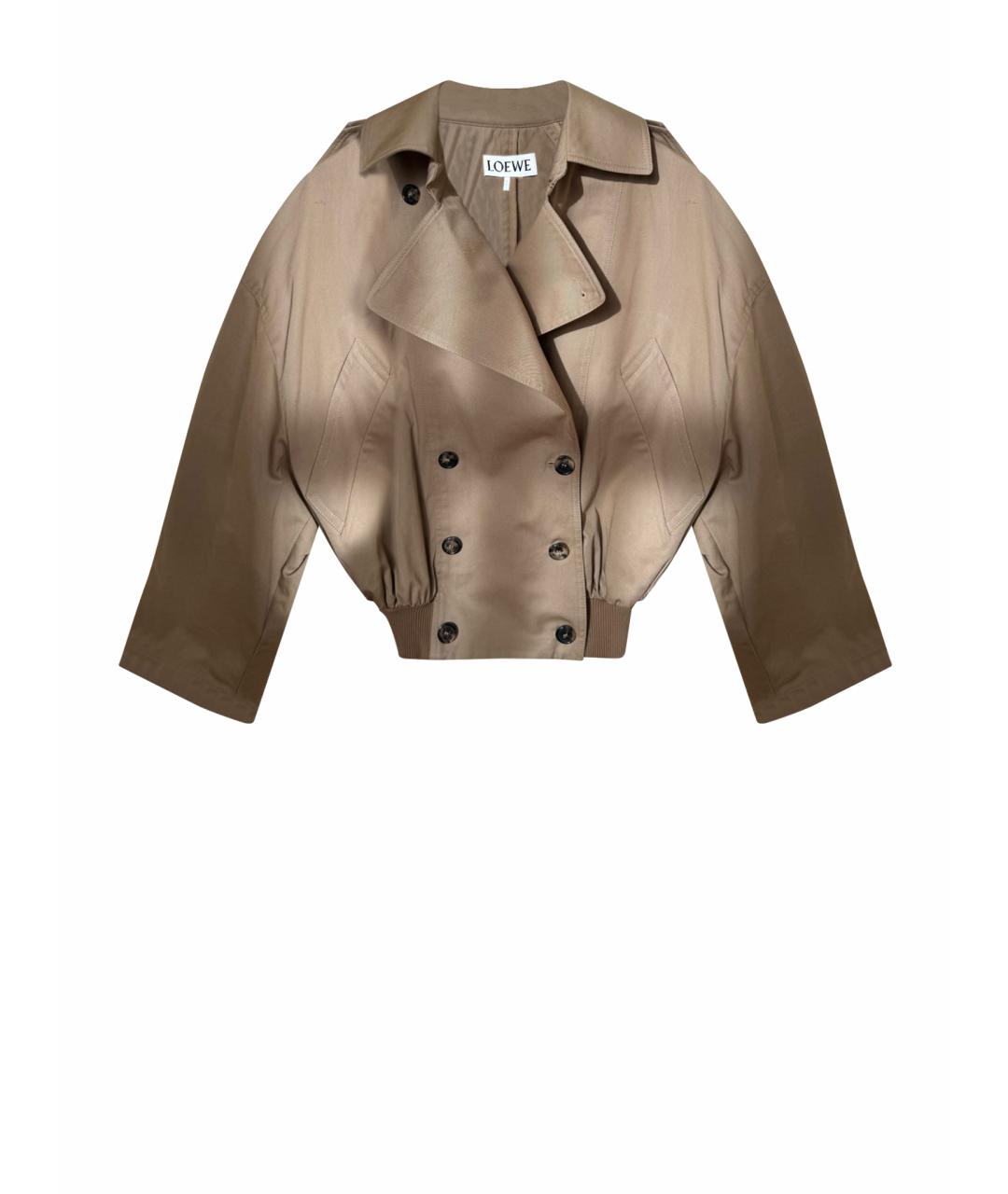 LOEWE Бежевый хлопковый тренч/плащ, фото 1