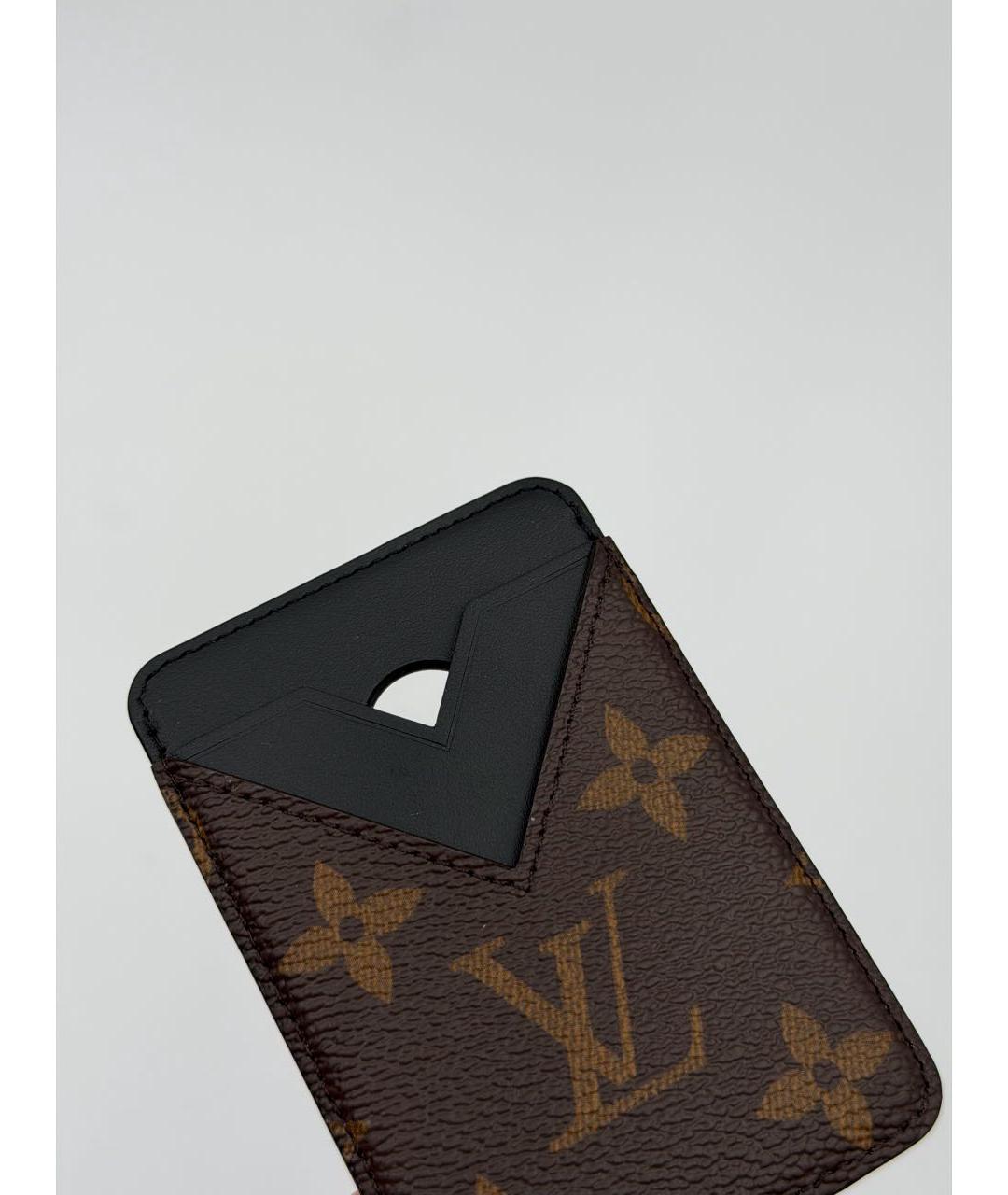 LOUIS VUITTON Коричневый кожаный кардхолдер, фото 4