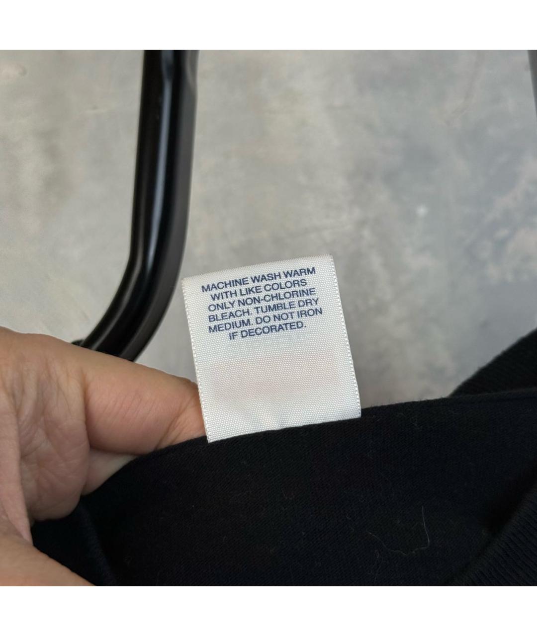 SUPREME Черная хлопковая футболка, фото 6