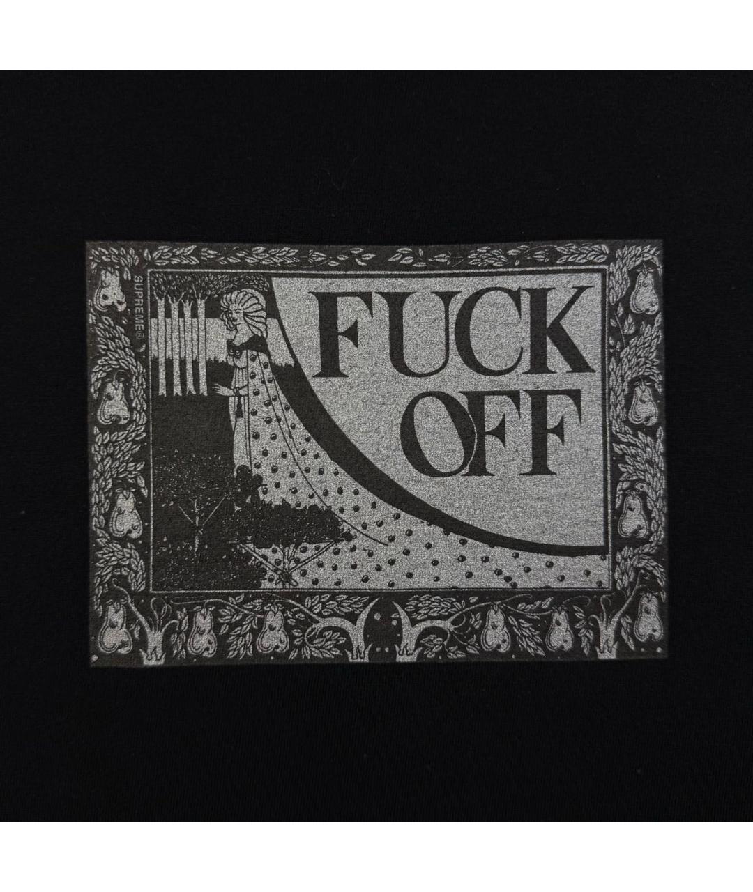 SUPREME Черная хлопковая футболка, фото 3