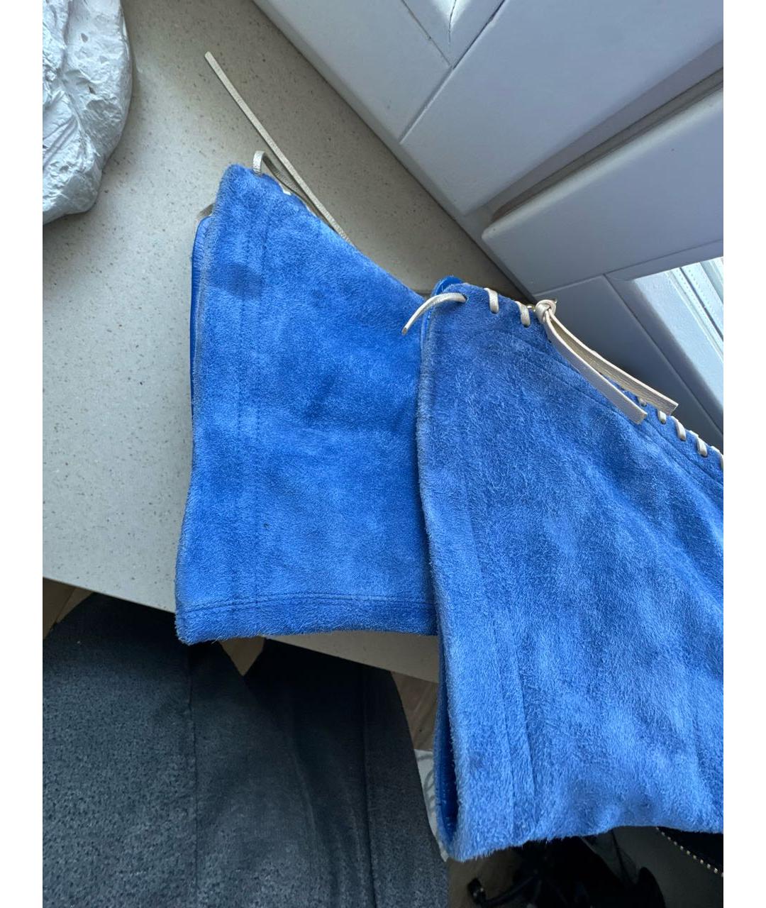 CASADEI Синие замшевые ботфорты, фото 6