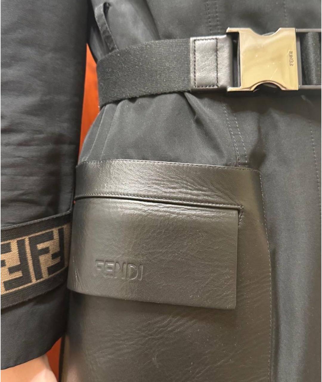 FENDI Темно-синий хлопковый тренч/плащ, фото 4