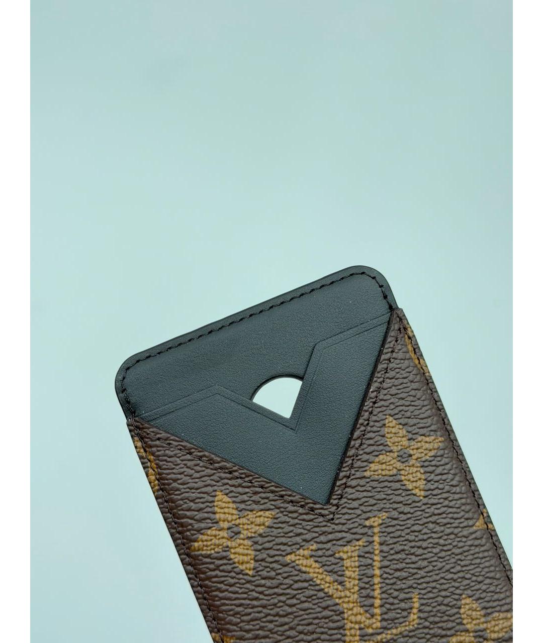 LOUIS VUITTON Коричневый кожаный кардхолдер, фото 5