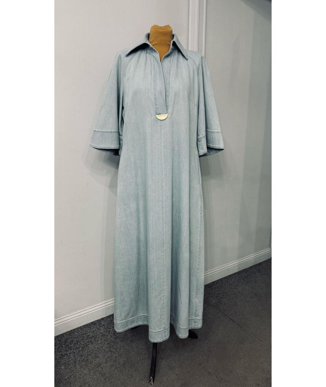 ZIMMERMANN Голубое хлопковое повседневное платье, фото 2