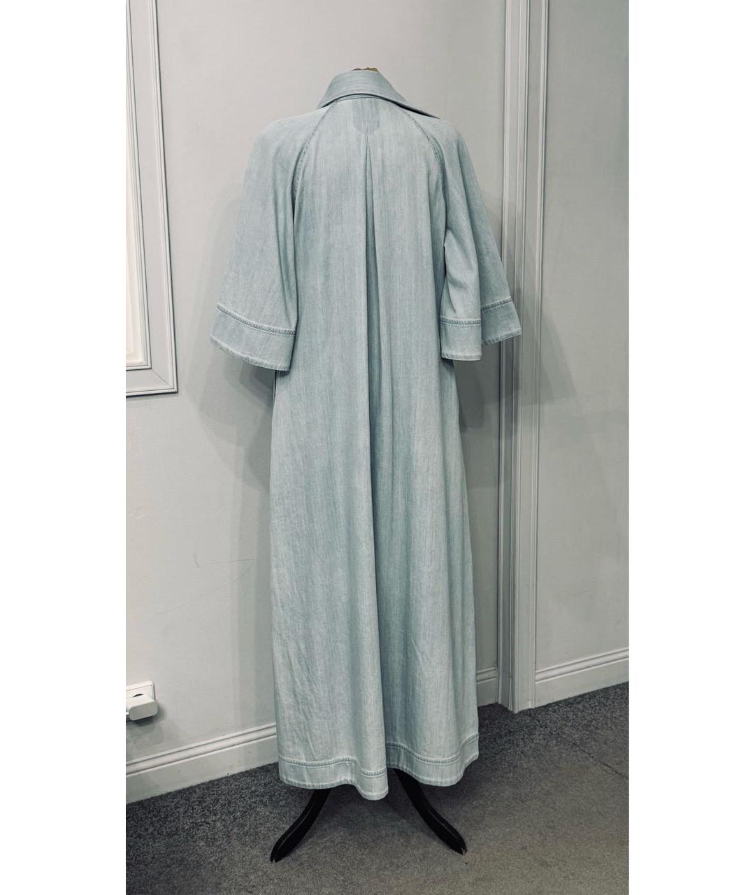 ZIMMERMANN Голубое хлопковое повседневное платье, фото 3