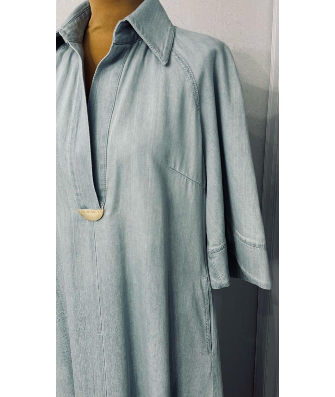 ZIMMERMANN Голубое хлопковое повседневное платье, фото 4