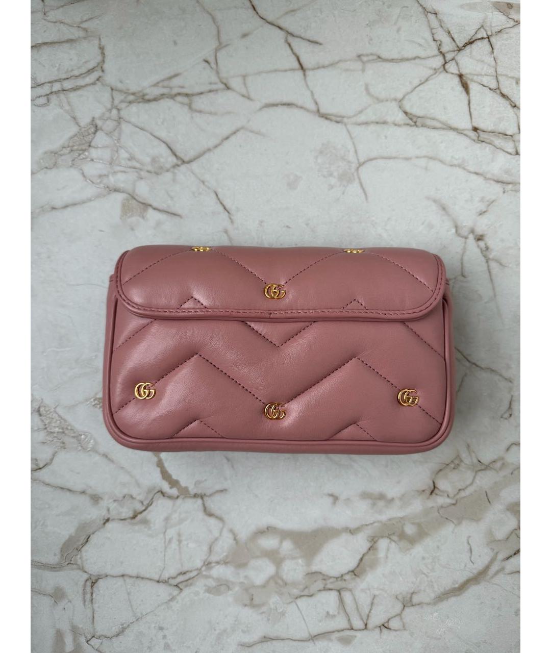 GUCCI Розовая кожаная сумка через плечо, фото 3