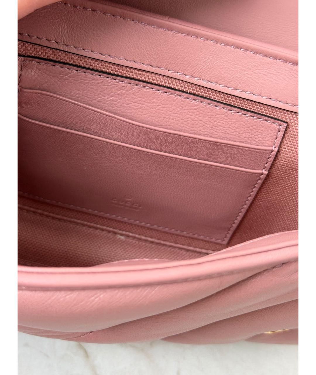 GUCCI Розовая кожаная сумка через плечо, фото 5