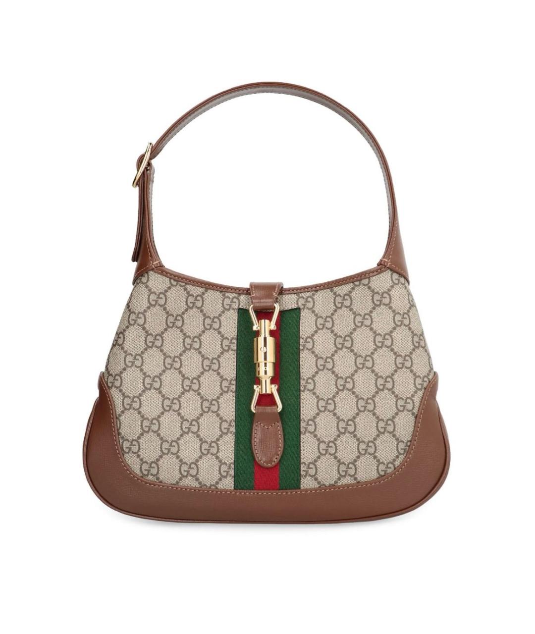 GUCCI Коричневая кожаная сумка с короткими ручками, фото 9