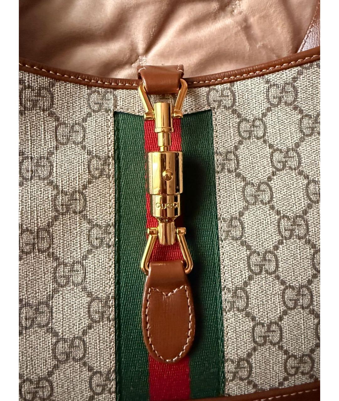 GUCCI Коричневая кожаная сумка с короткими ручками, фото 7