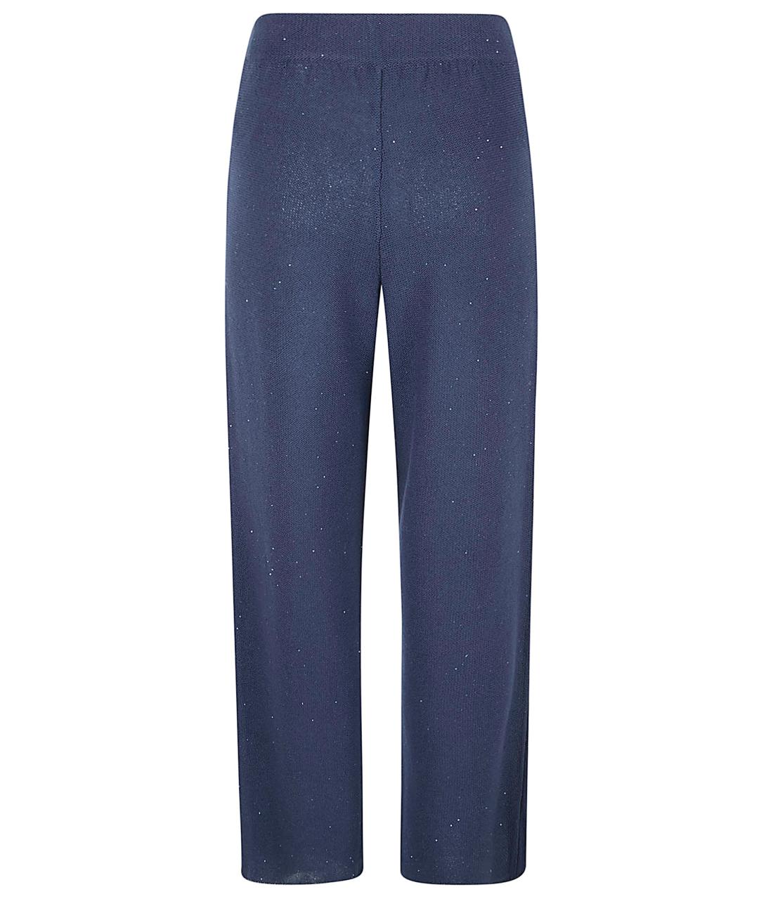 FABIANA FILIPPI Синие хлопковые прямые брюки, фото 2