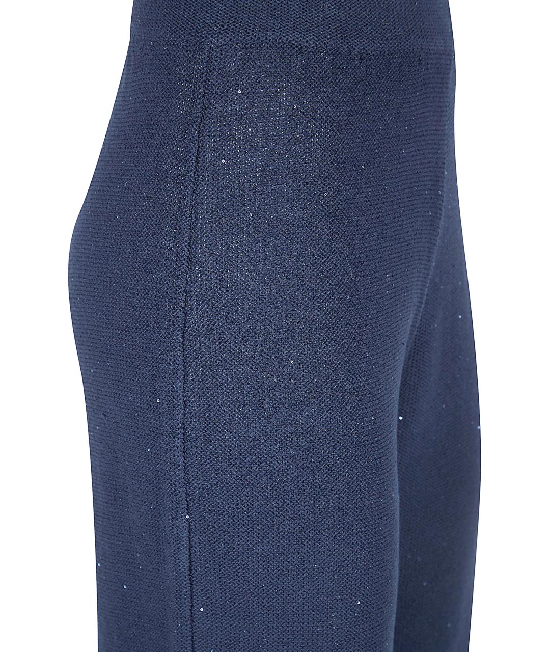 FABIANA FILIPPI Синие хлопковые прямые брюки, фото 3