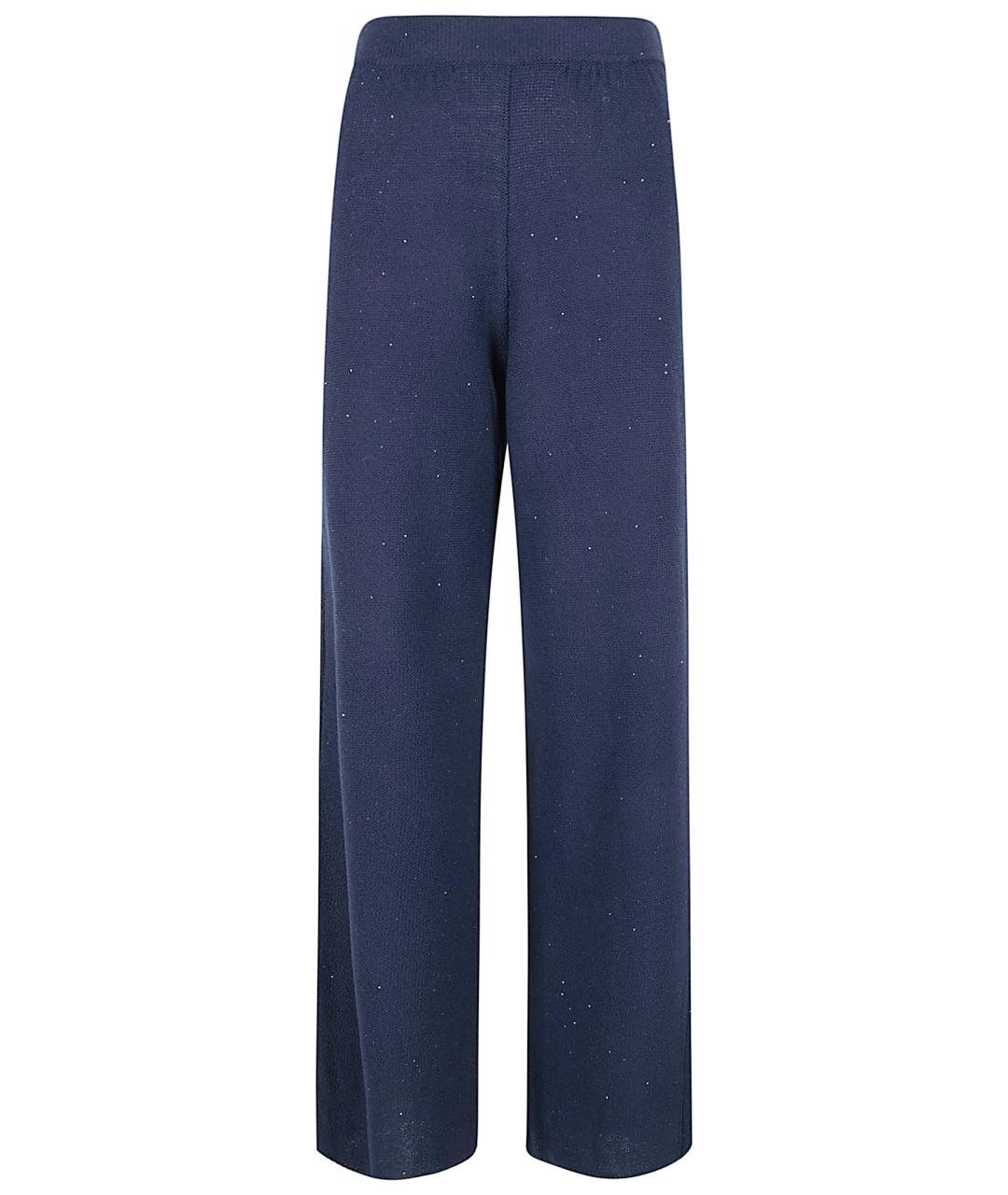 FABIANA FILIPPI Синие хлопковые прямые брюки, фото 1