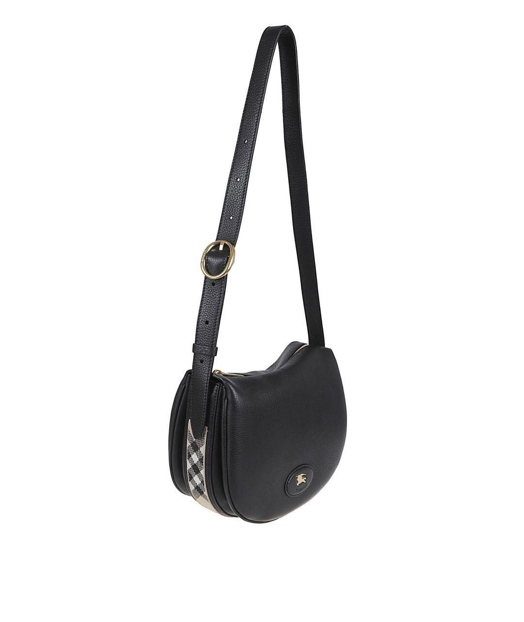 BURBERRY Черная кожаная сумка через плечо, фото 3