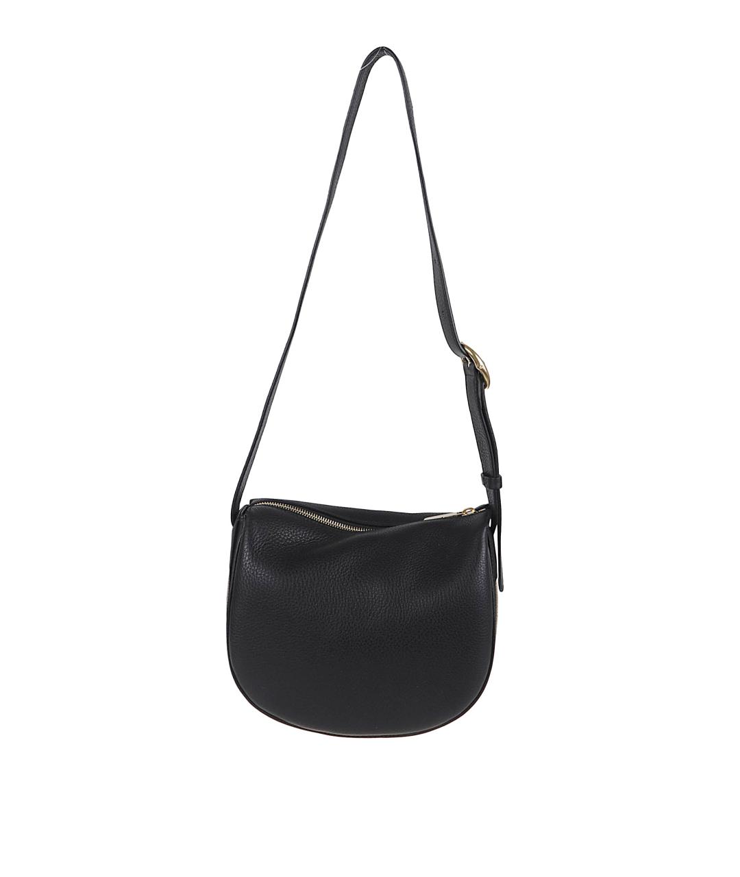 BURBERRY Черная кожаная сумка через плечо, фото 2