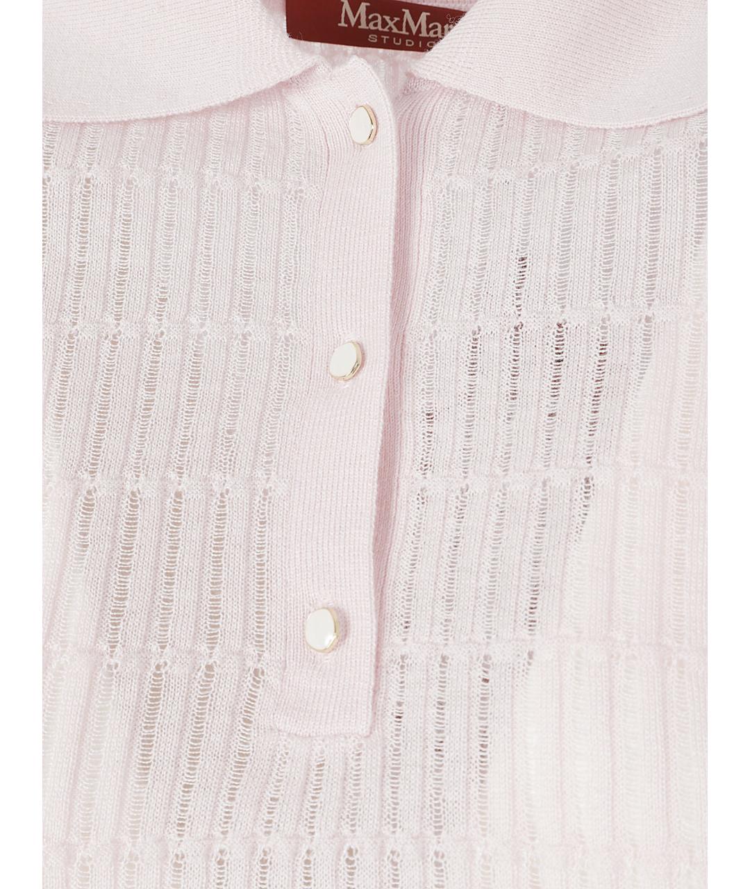 MAX MARA STUDIO Розовая футболка, фото 2