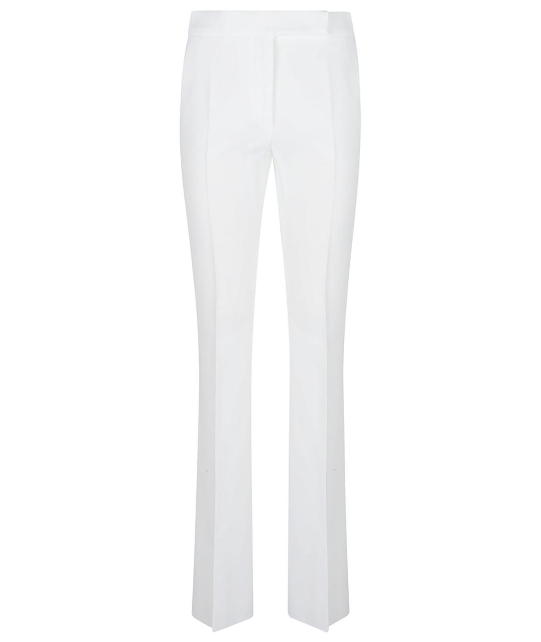 MAX MARA Белые хлопковые прямые брюки, фото 1