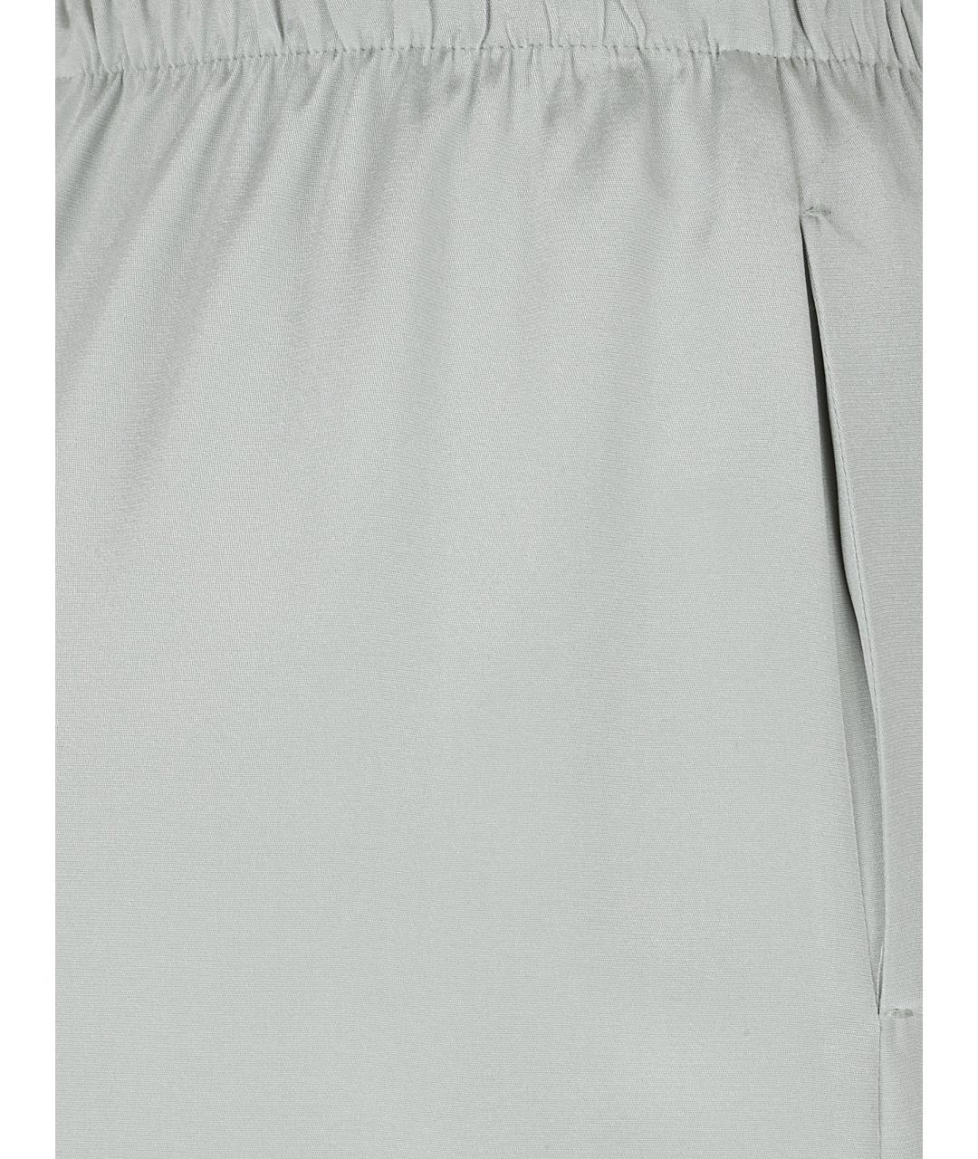 MAX MARA Серые шелковые прямые брюки, фото 2