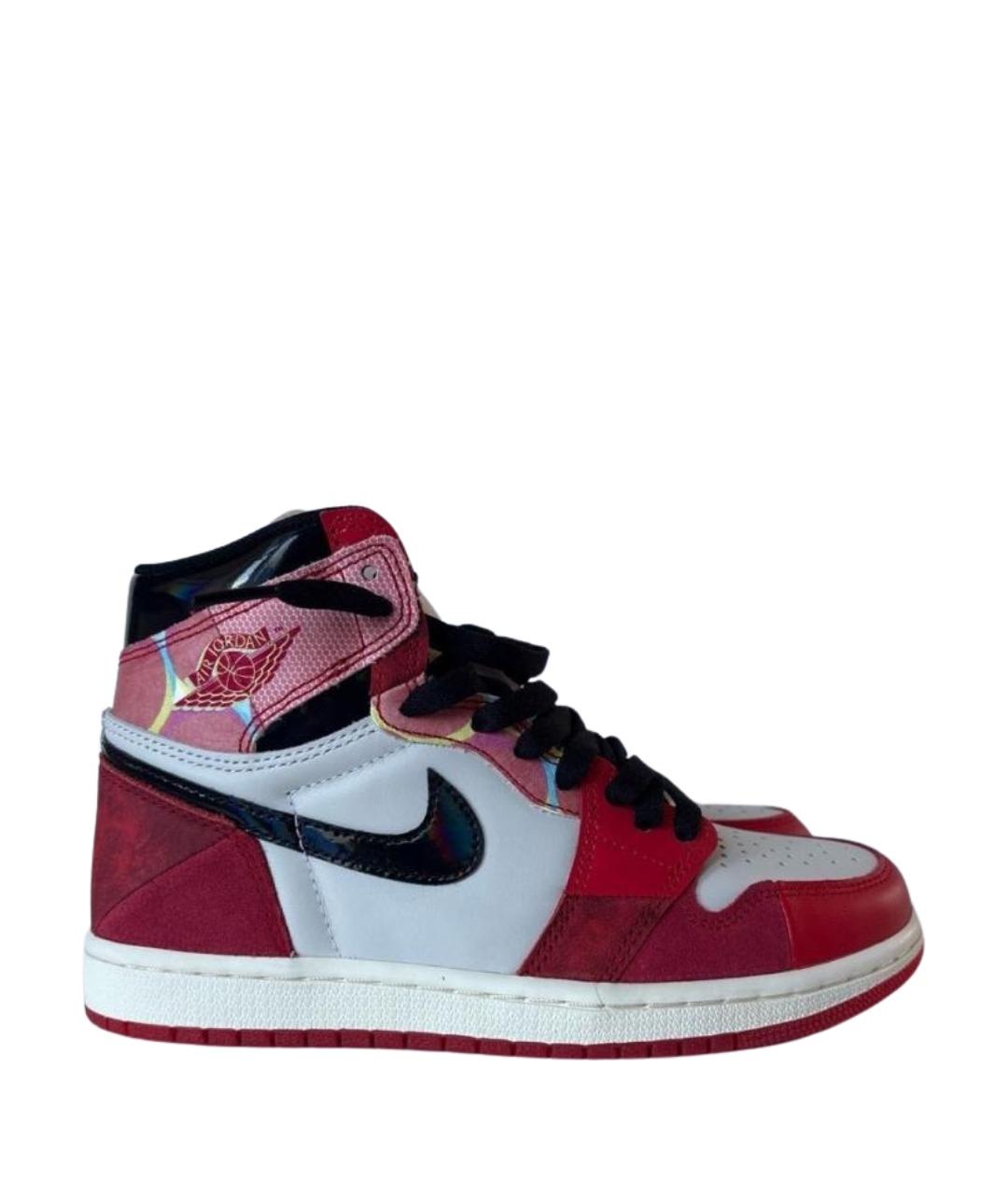 JORDAN Красные кожаные кроссовки, фото 1