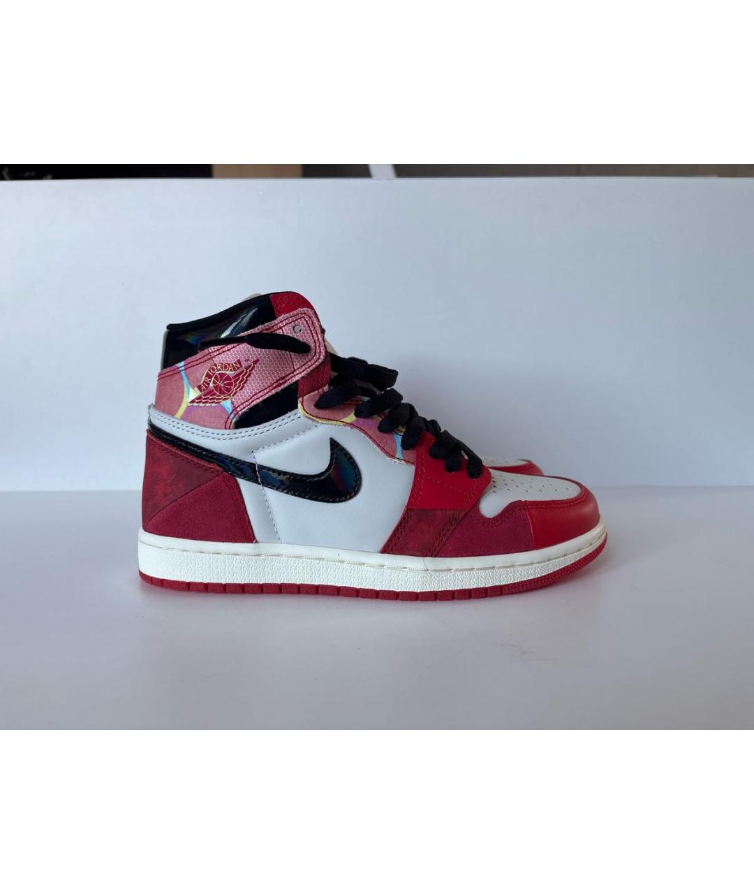 JORDAN Красные кожаные кроссовки, фото 5