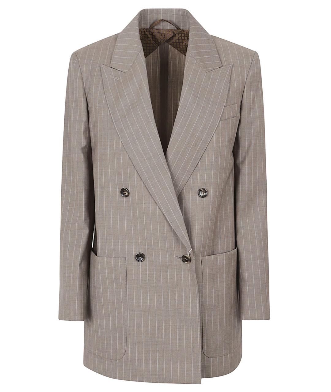 MAX MARA Коричневый шерстяной жакет/пиджак, фото 1